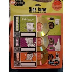 Nickelodeon NICKspressions Side Burns 2004 Viacom 3 recordable mini CD Kits